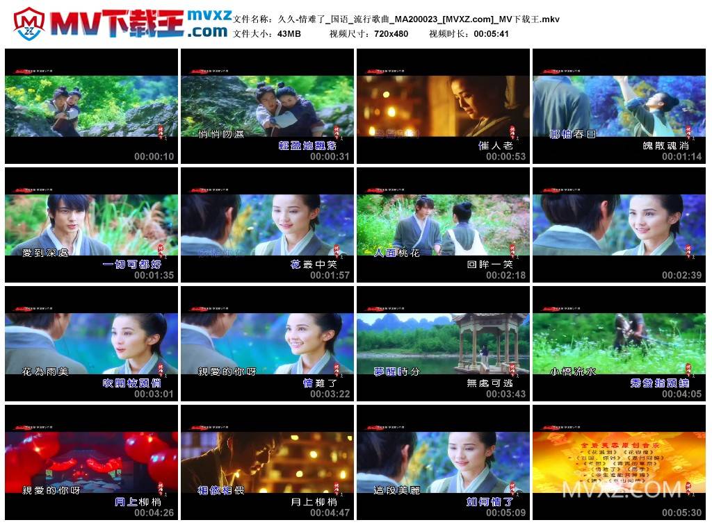 久久-情难了_国语_流行歌曲_MA200023